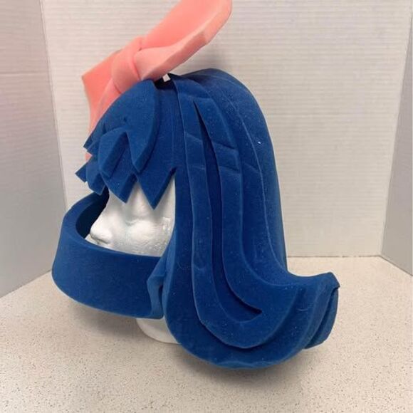 Foam Party Hats Wig with Large Bow - Picture 3 of 5